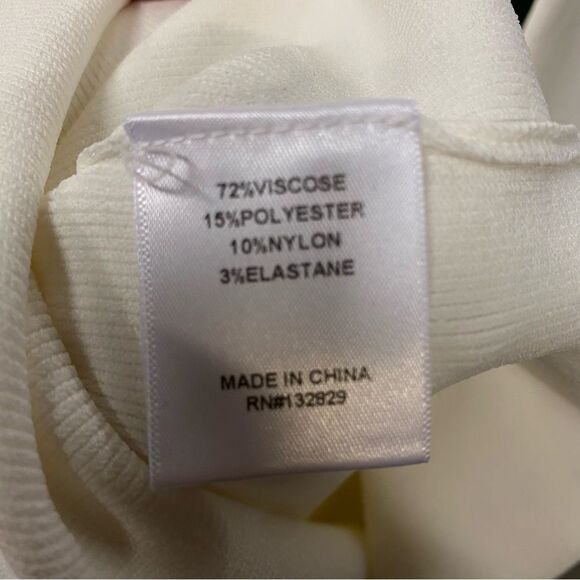 HELSA Niall Deep V Neck Dress White knit plunge maxi ties Revolve S - Picture 8 of 9